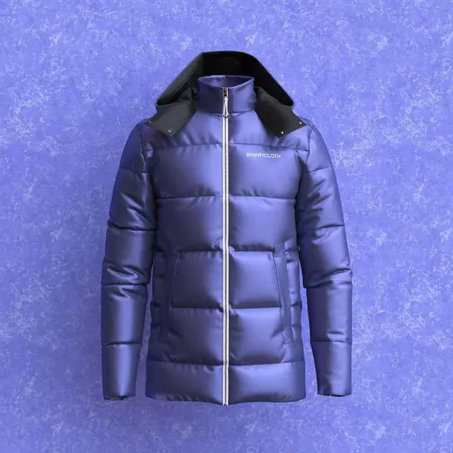 Binarycloth puff jacket digital outerwear feature prepared for fesch tv