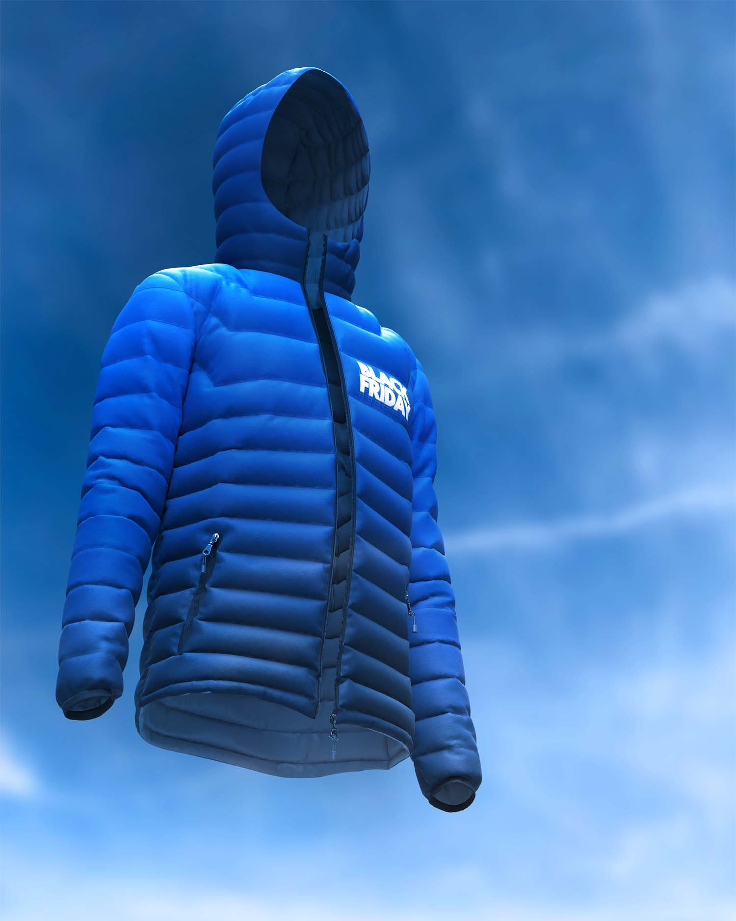 Virtual Rendered Padded Jacket
