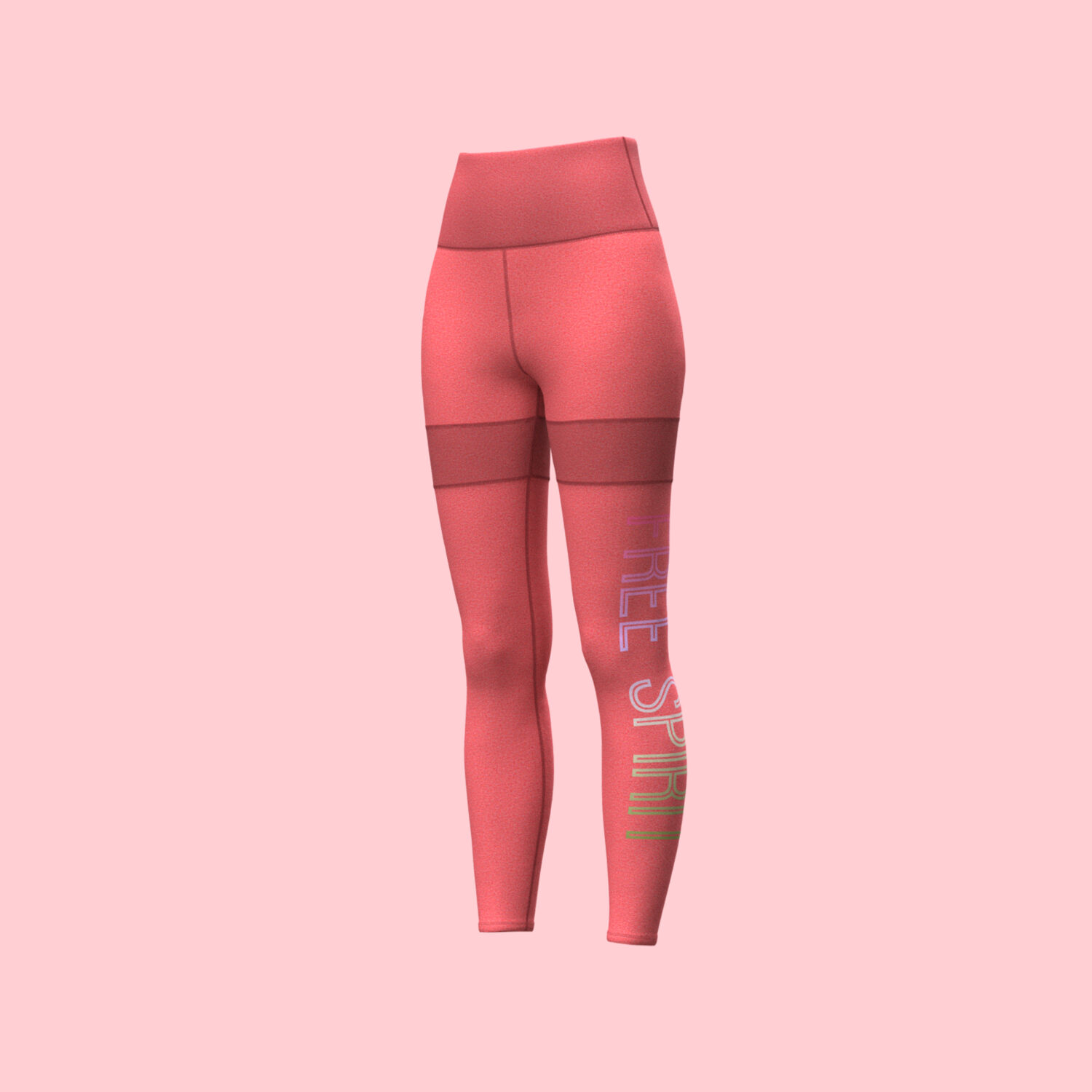 Women's Fashionable Sports Leggings 3D apparel product view 2