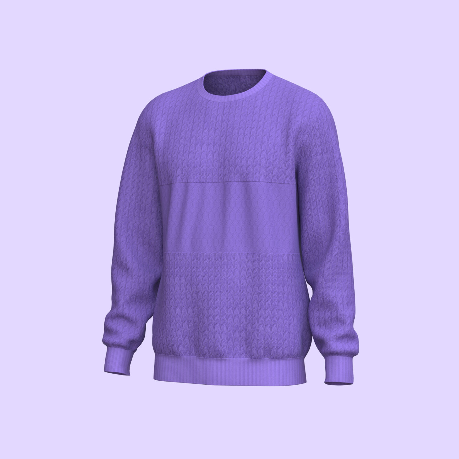 Digital Cut and Sew Sweater 3D apparel product view 2
