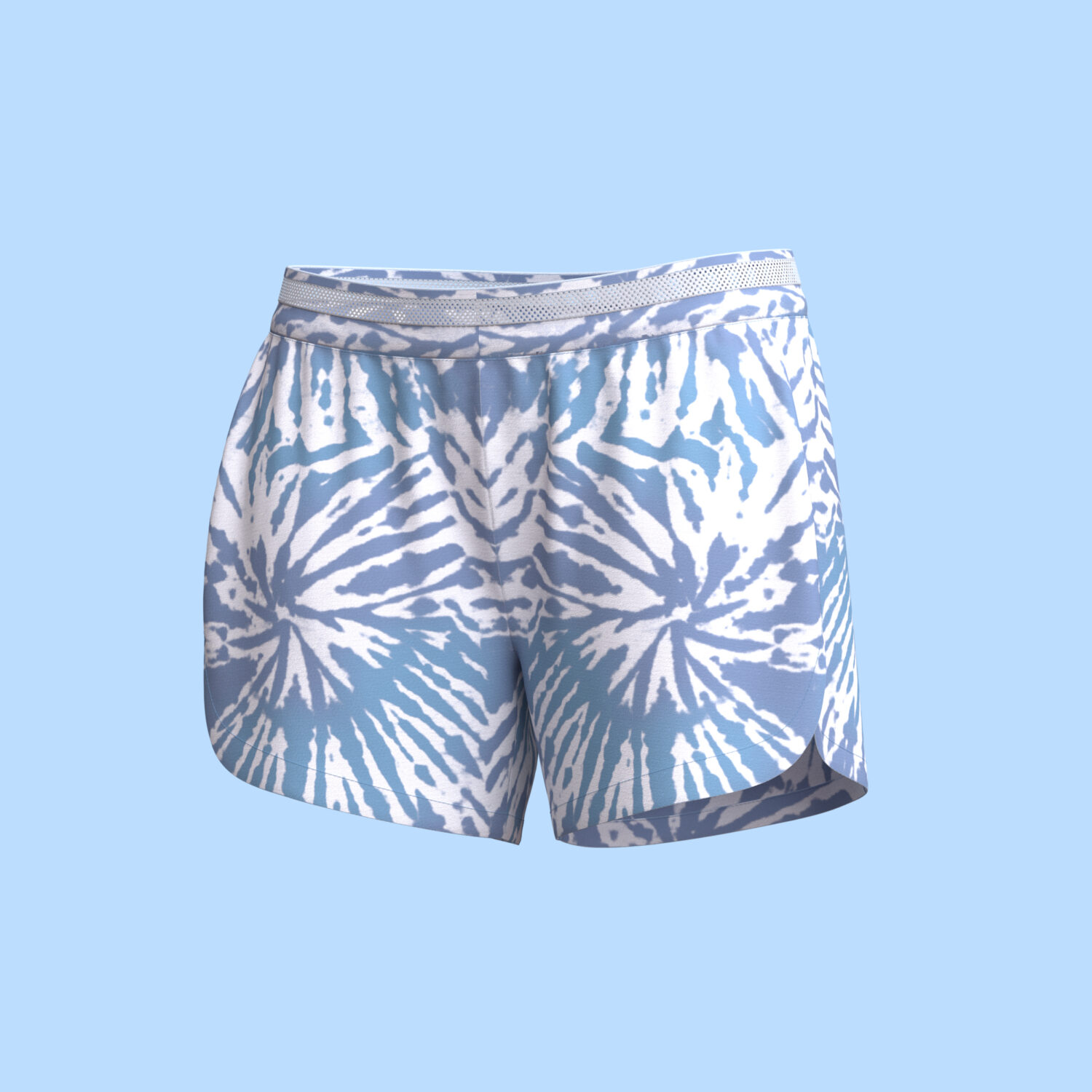 Men's Tie Dye Shorts 3D apparel product view 2
