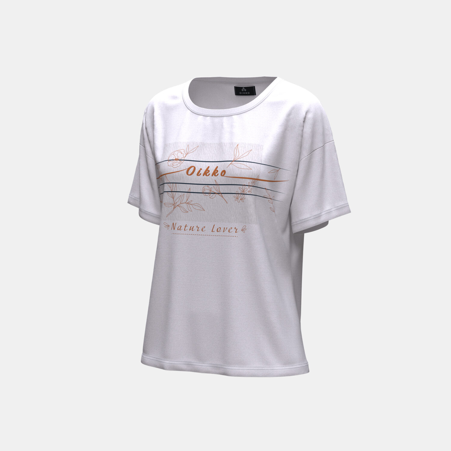 Women's Basic Tee 3D apparel product view 2