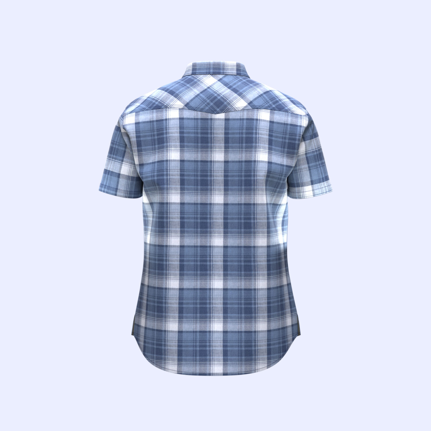 Men's Double Pocket Short Sleeve Shirt 3D apparel product view 1