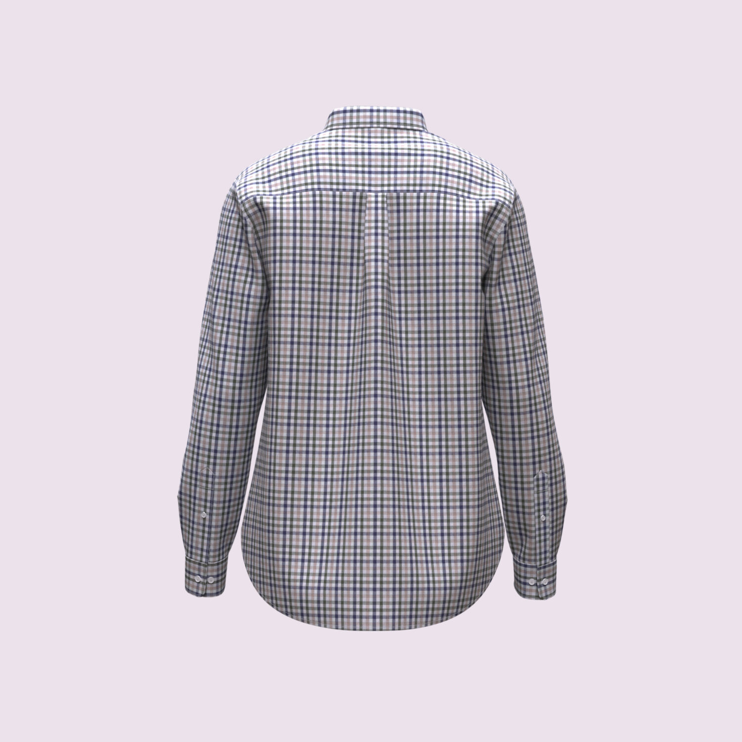 Men's Check Shirt 3D apparel product view 1