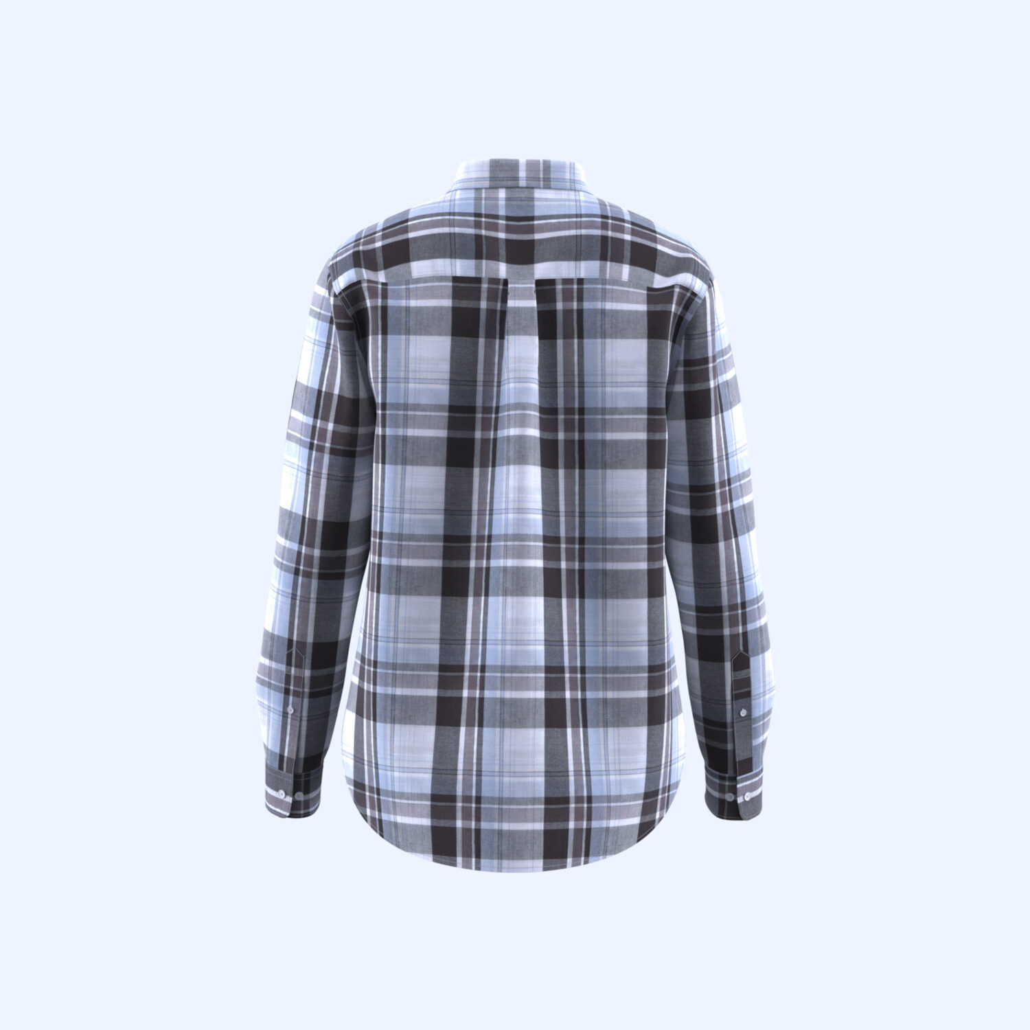 Men's Check Shirt 3D apparel product view 4