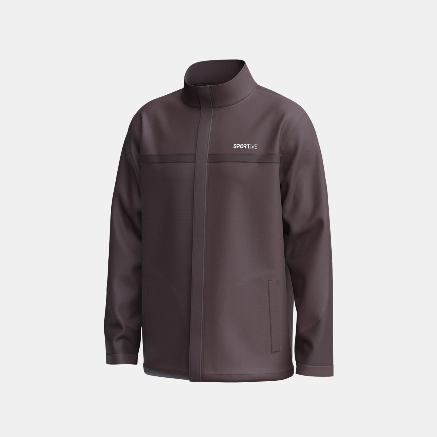 Men's Black Regular-Fit Leather Jacket 3D apparel product view 1