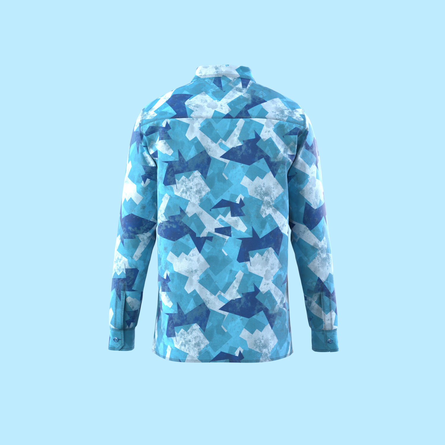 Men's Abstract Printed Shirt 3D apparel product view 1