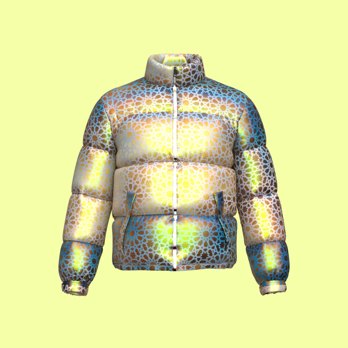 Puffered_FRONT High-Fidelity 3D Quilted Jacket Model