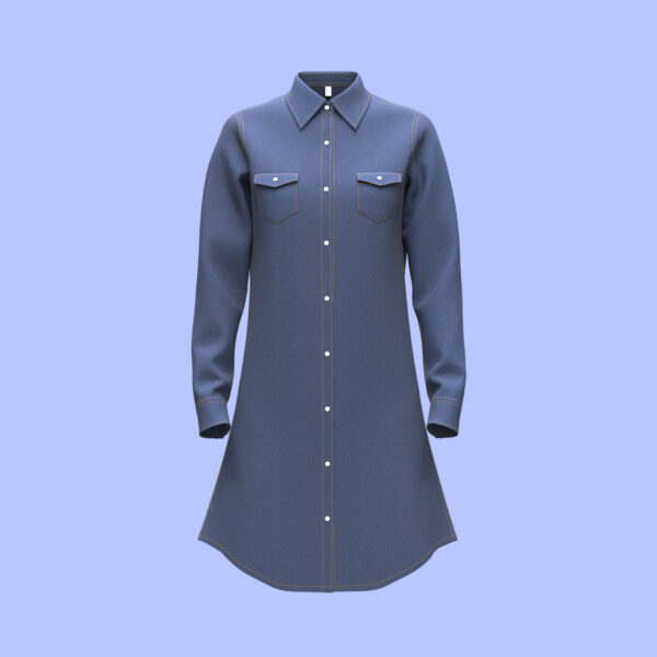 Women's Long Denim Shirt