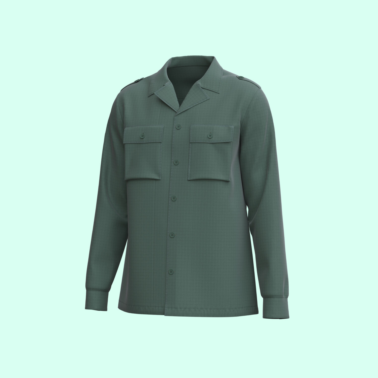 Men's Fashionable Shirt 3D apparel product view 2
