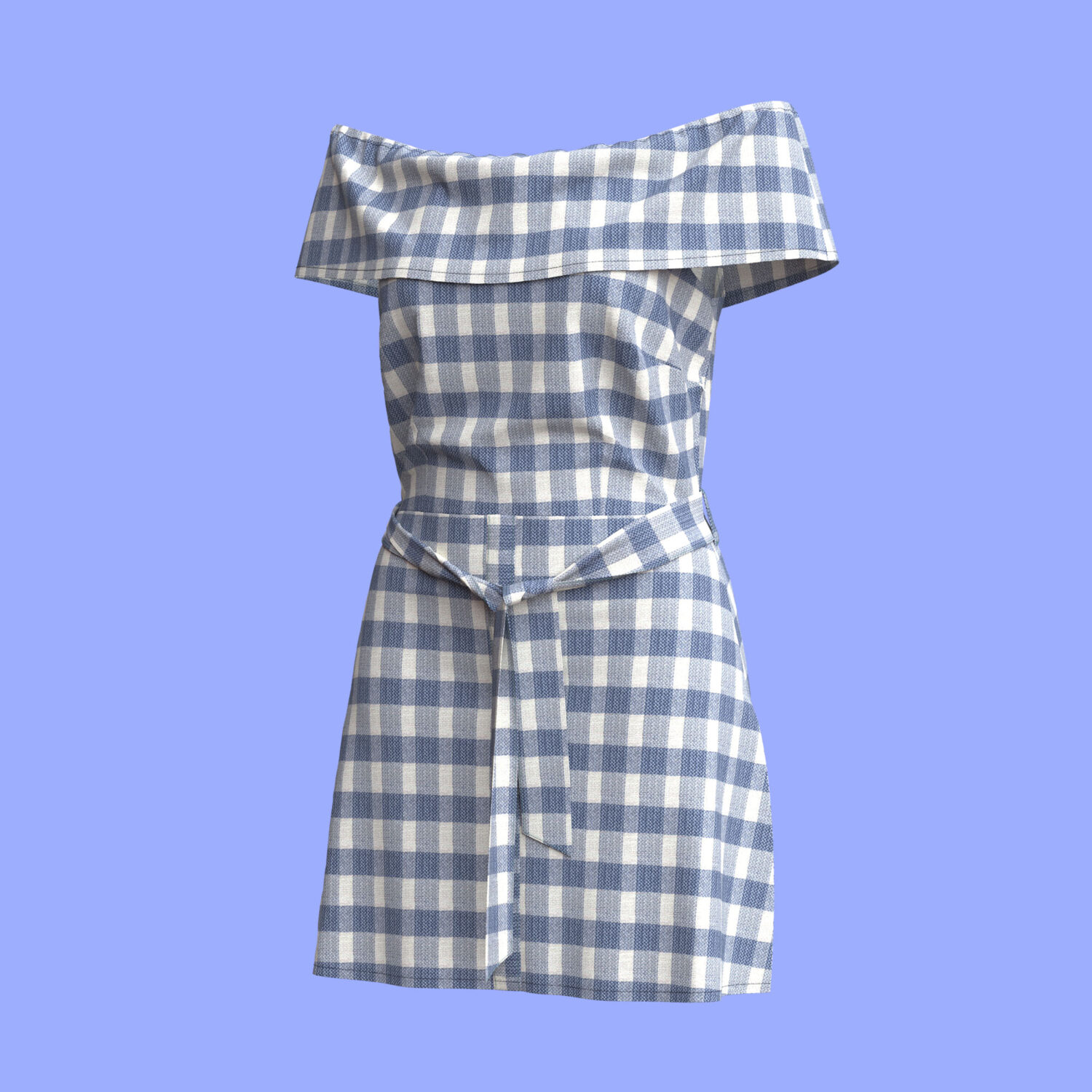 Women Linen Midi Dress 3D apparel product view 1