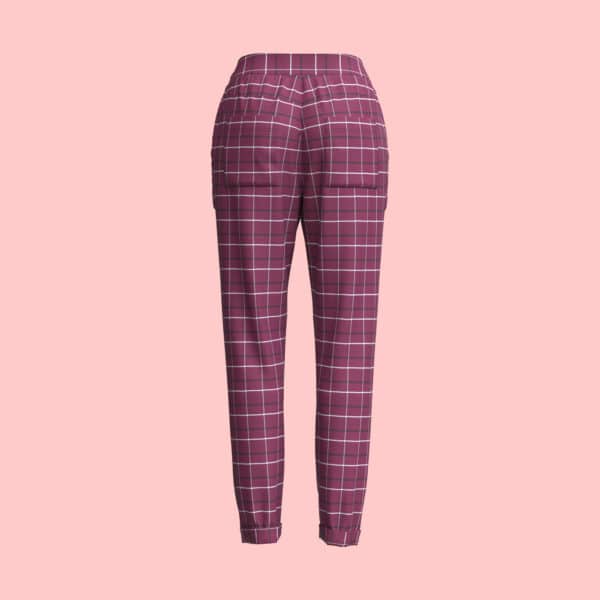 Women Linen Cuffed Hem Pant - Image 2