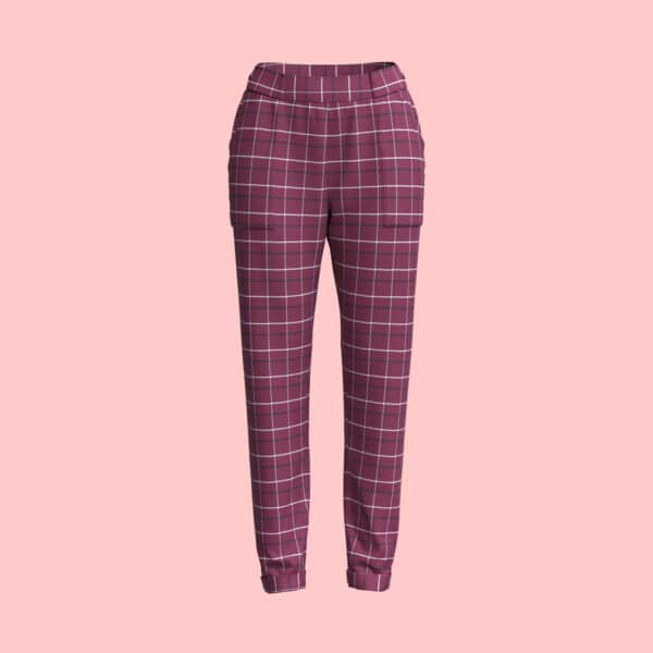 Women Linen Cuffed Hem Pant