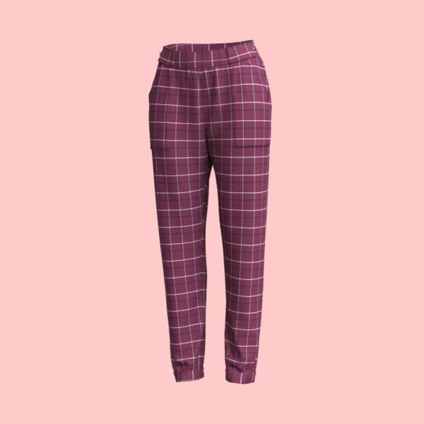 Women Linen Cuffed Hem Pant - Image 3