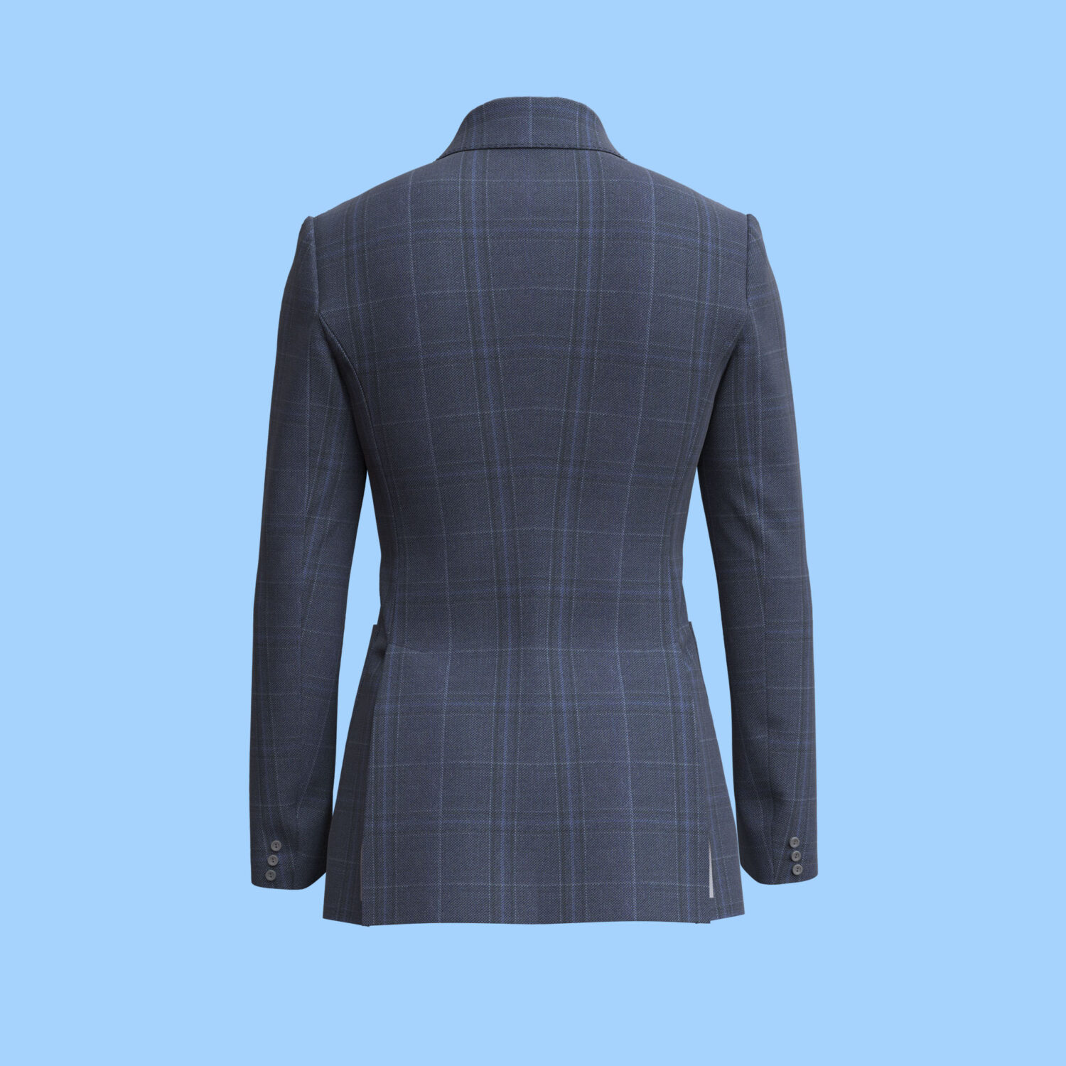 Men Heritage Blue Blazer 3D apparel product view 2