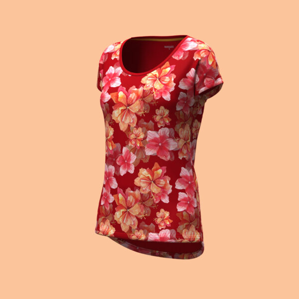 Women Tropical Bloom Tee - Image 2