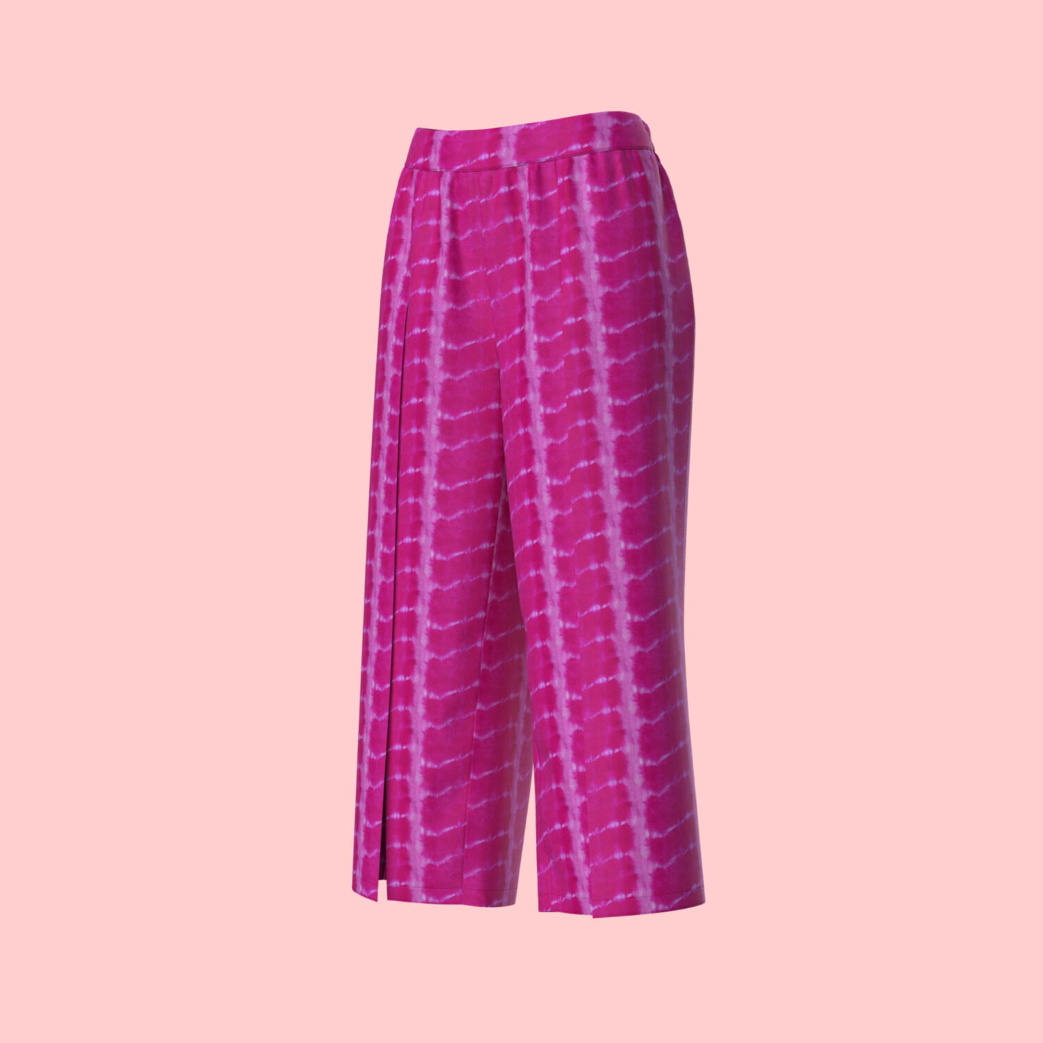 Pink Wave Wide-Leg Palazzo 3D apparel product view 2