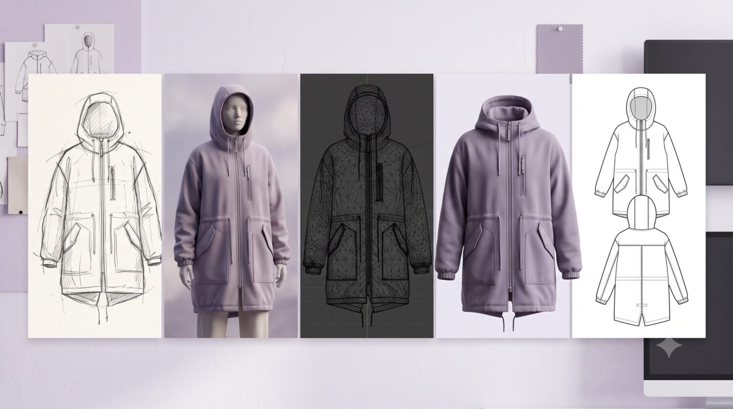 Ai fashion design workflow: sketch to ai concept to 3d garment to tech pack