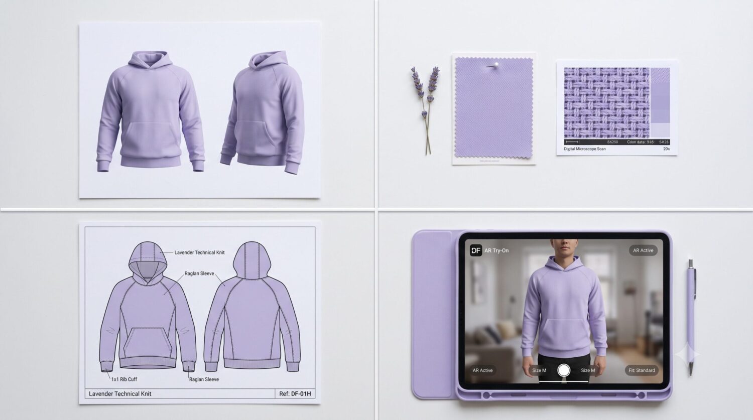 Binarycloth digital apparel services: 3d renders, fabric scans, tech packs and ar