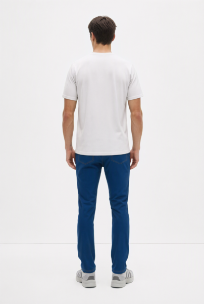 Bc10118 Back View — Men&Amp;#8217;S T-Shirt In White Bc10118 back view — men's t-shirt in white