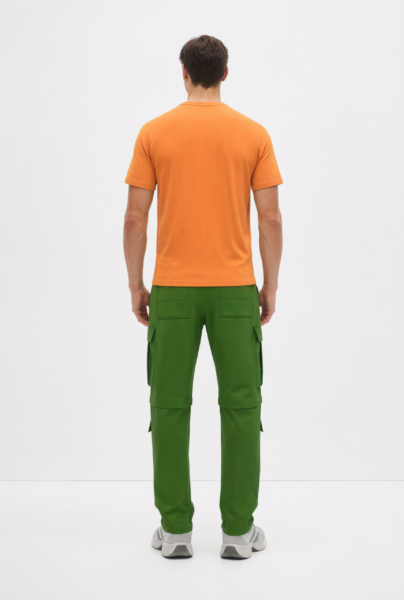 Bc10121 Back View — Men&Amp;#8217;S T-Shirt In Orange Bc10121 back view — men's t-shirt in orange