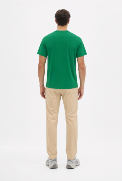 Bc10721 Back View — Men&Amp;#8217;S T-Shirt In Green Bc10721 back view — men's t-shirt in green