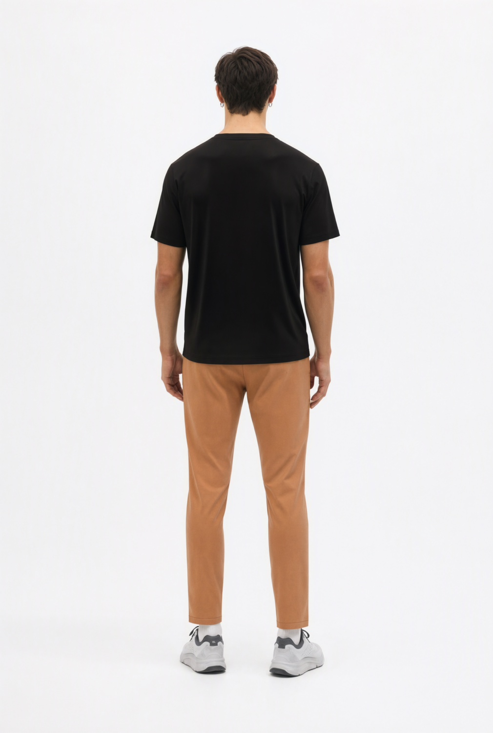BC10830 back view — men's t-shirt in black