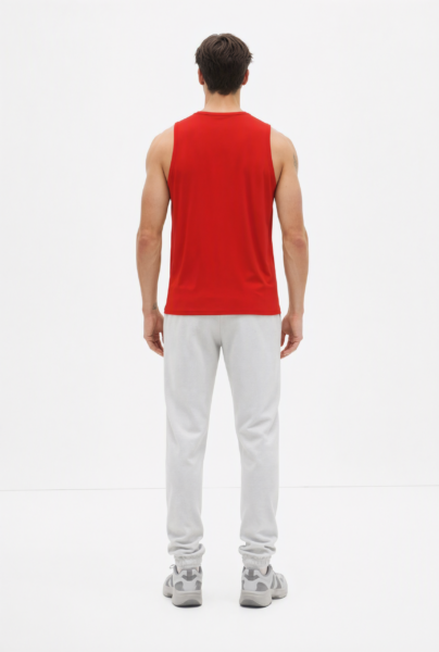 Bc11615 Back View — Men&Amp;#8217;S Sleeveless Top In Red Bc11615 back view — men's sleeveless top in red