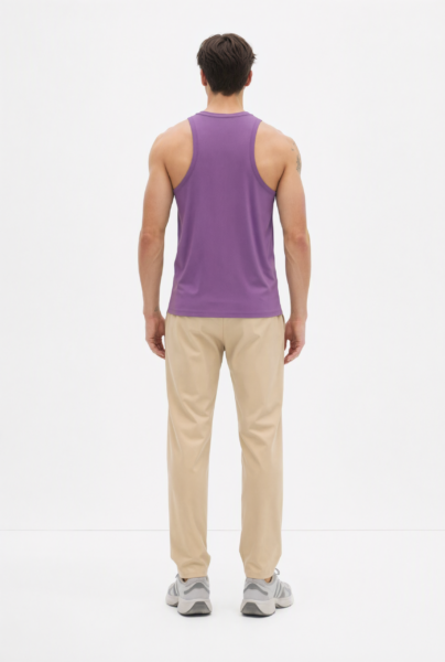 Bc11977 Back View — Men&Amp;#8217;S Racerback Tank Top In Purple Bc11977 back view — men's racerback tank top in purple