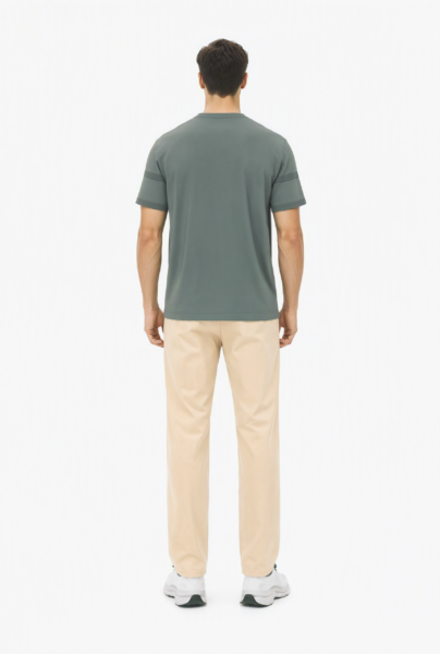 Bc12170 Back View — Men&Amp;#8217;S T-Shirt In Sage Gray Bc12170 back view — men's t-shirt in sage gray