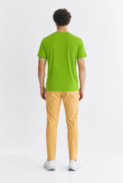 Bc10856 Back View — Men&Amp;#8217;S T-Shirt In Lime Green Bc10856 back view — men's t-shirt in lime green