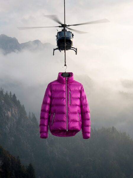 Aurora Down Jacket Aerial Delivery Aurora down jacket aerial delivery — ai-generated fashion concept
