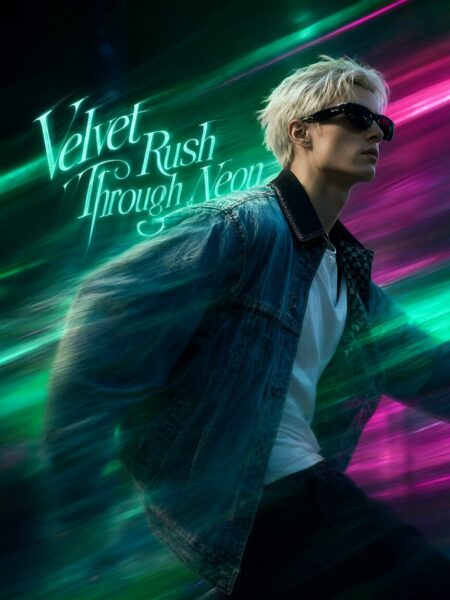 Motion Blur Denim Jacket Portrait Motion blur denim jacket portrait — ai-generated fashion concept